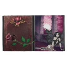 Goth Dark Angel iPad Folio iPad Folio Cases