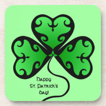 Goth shamrock St. Patrick's day Coaster