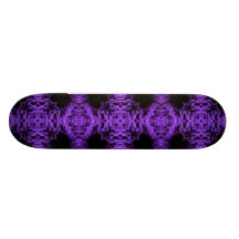 Gothic Black and Purple Design. Skate Boards