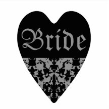 Gothic Bride heart photosculpture Photo Cut Outs