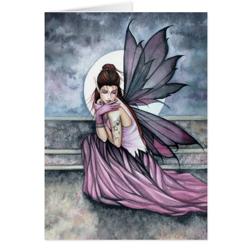 Gothic Fairy Moon Card by Molly Harrison