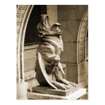 Gothic gargoyle post card