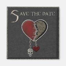 Gothic Save the Date - Square Magnet