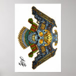Gothic Skull with Guns and Bullets by Al Rio Poster