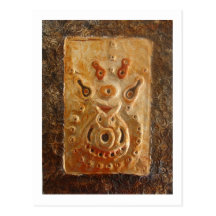 Gourd Mask_African Art Mask Postcard 698