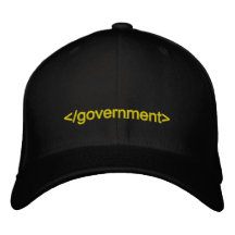 Government End Tag Embroidered Baseball Caps