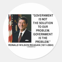 Government Not Solution To Problem Is The Problem Stickers