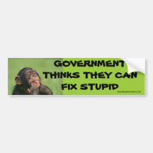 GOVERNMENT THINKS THEY CAN FIX STUPID BUMPER STICKERS
