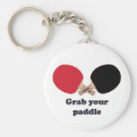 Grab Your Paddle Ping Pong Key Chain