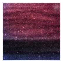 Gradient Faux Purple and Blue Glitter Photo Print