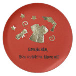 Graduate, you outshine them all! party plate