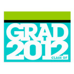 Graduation 2012 Blank Postcard Teal Green