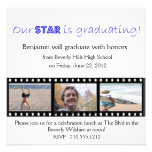 Graduation Announcement Hollywood Star Blue