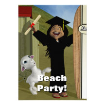 Graduation Beach Party Invite