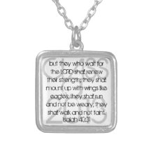 Graduation bible verse saiah 40:31 necklace