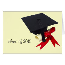 Graduation cap colour, class of 2010 card