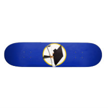 Graduation Cap & Diploma (1) Blue Background Skate Board Decks