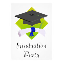 Graduation Cap & Diploma Custom Invites
