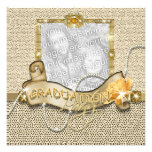 Graduation class of 20xx photo elegant diamonds custom invitation