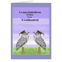 Graduation Congratulations Twins Card