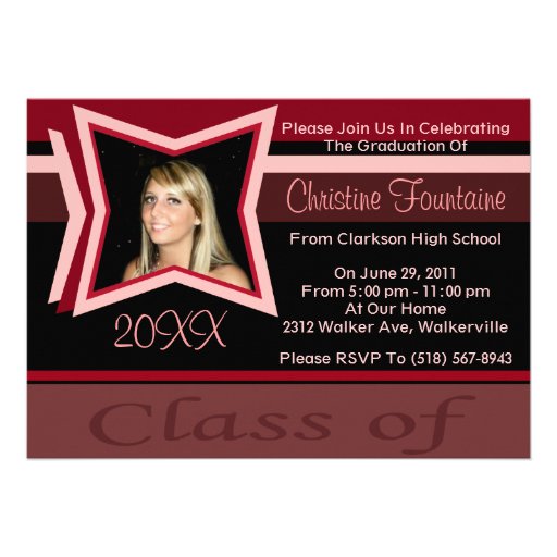Graduation Custom Photo & Text Invitation