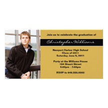 Graduation Invitation Class of 2011 Customized Photo Card