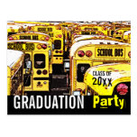 Graduation Party Invitation Yellow Postcard
