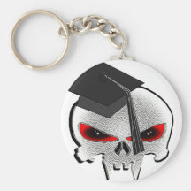 Graduation Skull Keychains