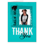 Graduation Thank You Card Add Photo Teal
