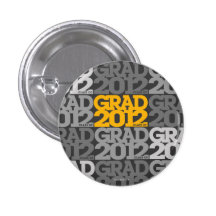 Graduations 2012 Button Orange Black Pattern