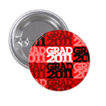 Graduations Class Of 2011 Button Red Pattern