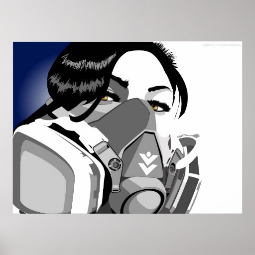 graf mask girl posters