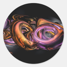 Graffiti Abstract Round Sticker