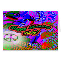 Graffiti Groovy Birthday Card