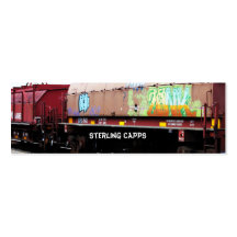 Graffiti Train Car and Caboose Business Cards