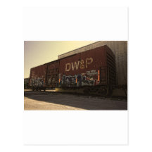 graffiti train postcard