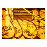 Graffiti wall in grunge, New York City Personalised Announcement