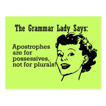 Grammar Lady Apostrophes Postcards