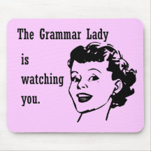 Grammar Lady Watching Mousepad