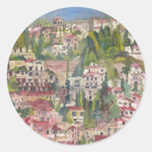 Granada Round Stickers