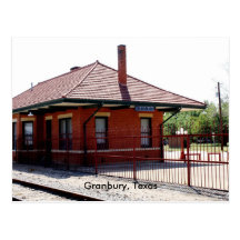 Granbury RR Station, Granbury, Texas Postcard
