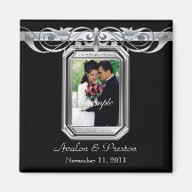 Grand Duchess Black Photo Save The Date Magnet