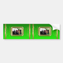 Grand Duchess Gold Scroll Large Green Wine Label Bumper Stickers