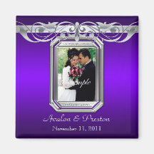 Grand Duchess Purple Photo Save The Date Magnet