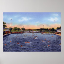 Grand Island Nebraska Municipal Swimming Pool Poster