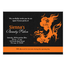 Grand Opening Beauty Salon (Orange) Announcements