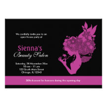 Grand Opening Beauty Salon (Plum) Cards