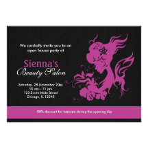 Grand Opening Beauty Salon (Plum) Invites