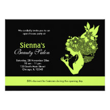 Grand Opening Salon (Dark Olive Green) Card