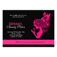 Grand Opening Salon (Deep Pink) Personalized Invites